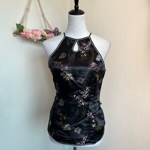 Y2k Chinese style silk Floral Tank